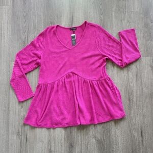 Lane Bryant 18/20 Babydoll Max Swing Hacci Top NWT